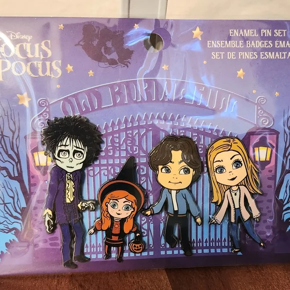 Disney Loungefly Hocus Pocus 4-Piece Pin Set ~ Billy, Dani, Max, and Allison - Picture 2 of 4